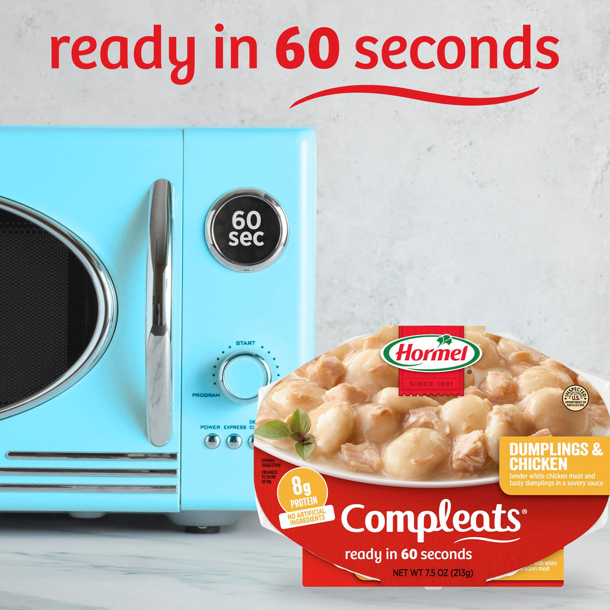 HORMEL COMPLEATS Dumplings & Chicken / 7.5 Ounce (Pack of 7) / Meal Chicken Soups