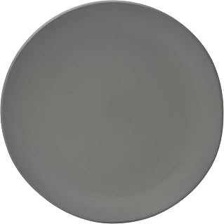 10 Strawberry Street Matte Wave 10.75" Dinner Plate, Set of 6, Grey