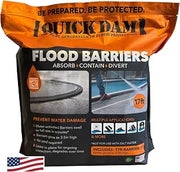 Quick Dam Water Activated Flood Barrier, 17ft, 1 Pack