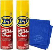 Zep Instant Carpet & Upholstery Spot Remover 19 oz (2) + Blue Rag