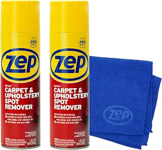 Zep Instant Carpet & Upholstery Spot Remover 19 oz (2) + Blue Rag