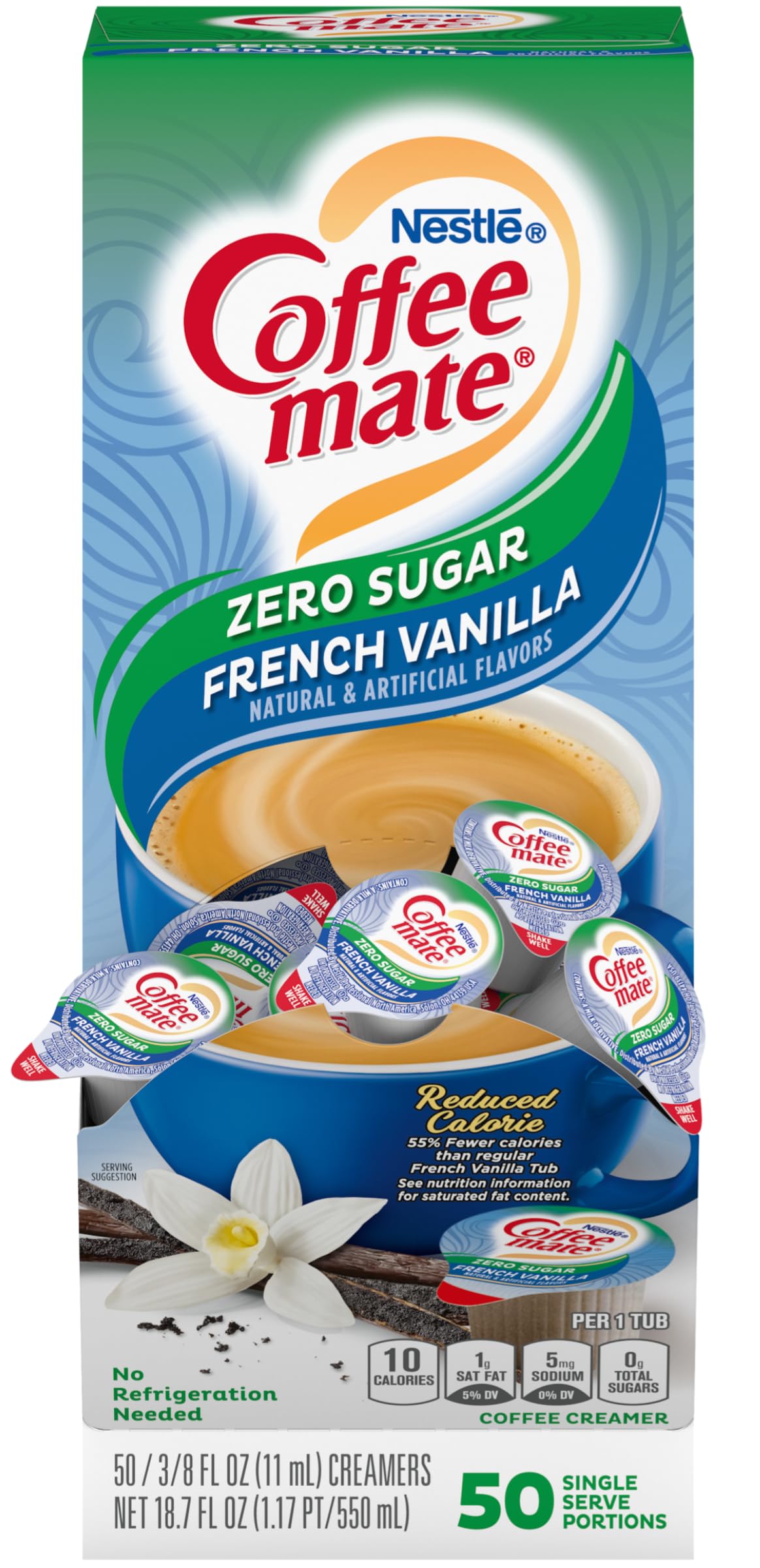 Coffee Mate French Vanilla / 0.09 Fl Oz (Pack of 200) / Beige/Off-White Coffee Creamers