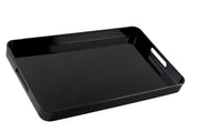 19.25" x 11.75" Lacquer Rectangle Serving Tray with handles by 10 Strawberry Street – 19.3" x 12" x 1.8", Black, Model BLK-REC