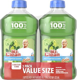 Mr. Clean Liquid All Purpose Multi-Surface Cleaner | with Gain Original - 45 Ounce Each Bottle (Pack of 2) (Total 90 fl oz)
