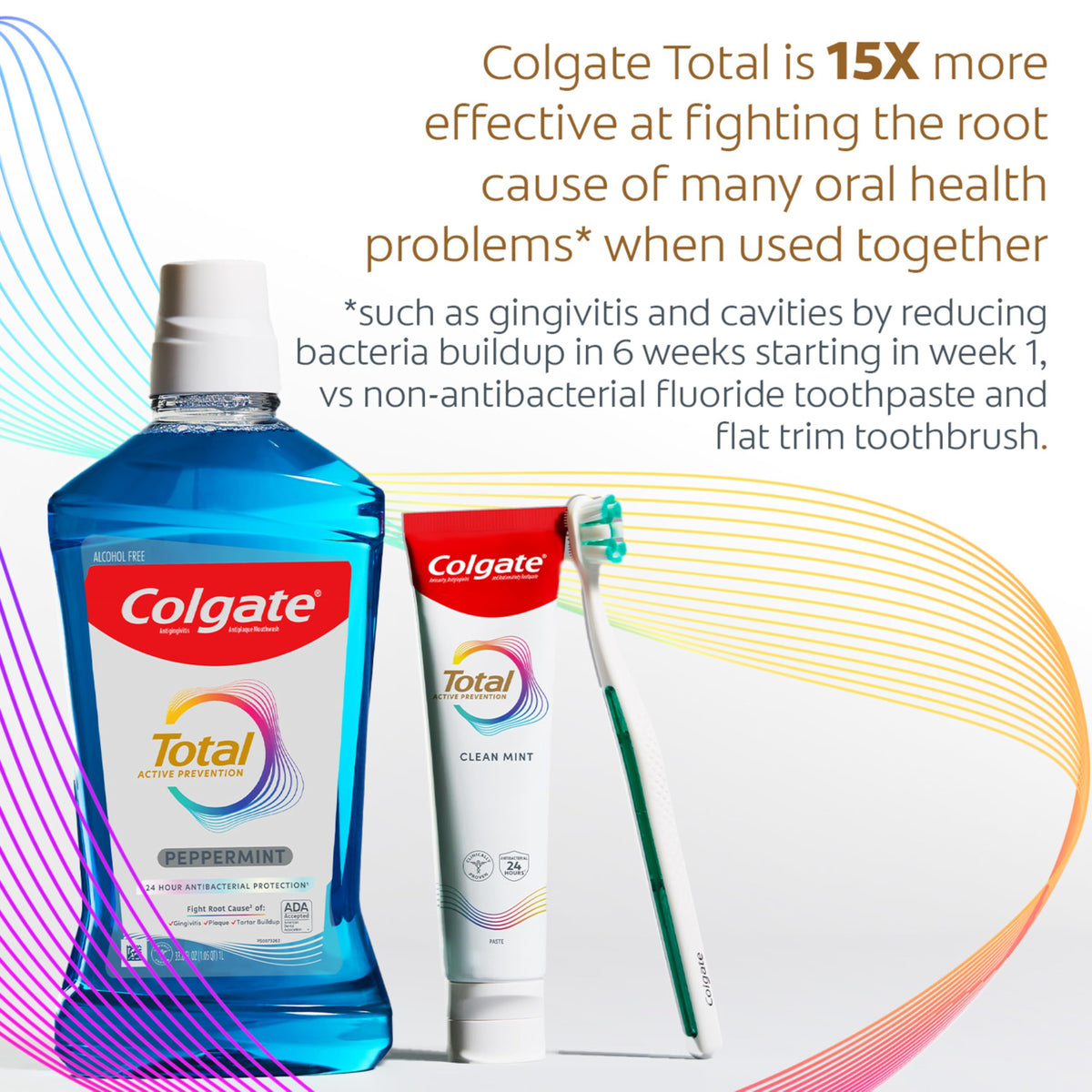 Total Clean Mint Toothpaste with Fluoride by Colgate – 5.1 Ounce (Pack of 1), White, Model 61021528