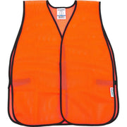 Hi-Vis Safety Vest by Global Industrial – One Size, Polyester, Orange, Model 641642O