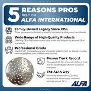 Replacement Shredding Disk for Commercial Kitchen Shredders by ALFA – Silver, Model KD-1/4