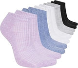 Skechers Women's 10-pack Half Terry Classic Low Cut Socks, Comfort-fit & Cushioned Footbed