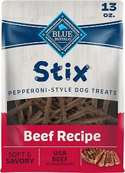Blue Buffalo Stix Beef Pepperoni-Style Dog Treats, 13 oz