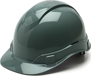 Pyramex Ridgeline Cap Style Hard Hat 4 Point Ratchet Slate Gray