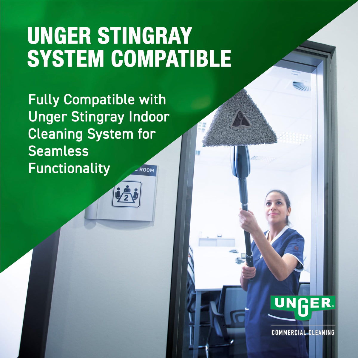 Commercial Stingray® 4' Extension Pole by UNGER – 4', Aluminum, Black, Model SREPL