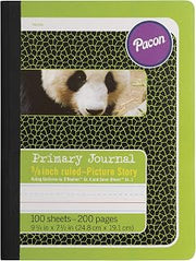 Pacon Composition Book, 5/8" Ruled, 100 Shts, 9-3/4"x7/1/2", BKWE (2428)