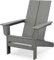Polywood Contemporary Modern Adirondack Chair in Slate Grey