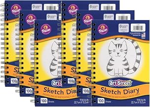 Art Street Sketch Book, Lightweight, 9" x 6", 100 Sheets, Pack of 6