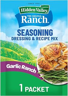 Hidden Valley Seasoning, Dressing and Recipe Mix, Garlic Ranch, 1 Ounce (Pack of 5)