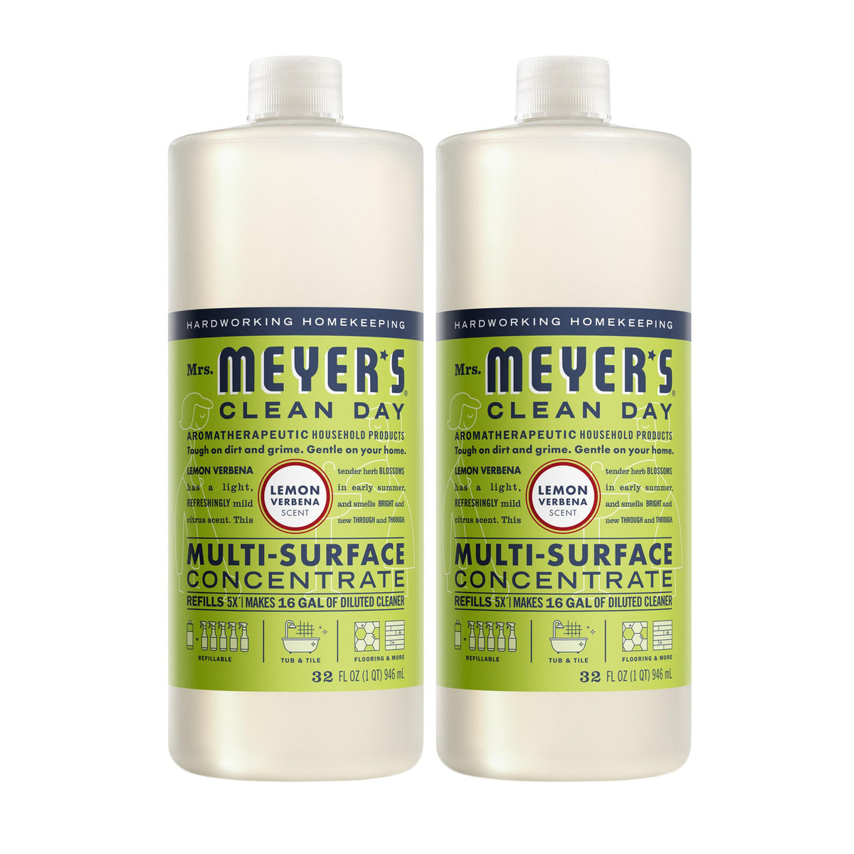 Mrs. MEYER'S Lemon Verbena / 32 Fl Oz (Pack of 2) / Standard Packaging All-Purpose Cleaners