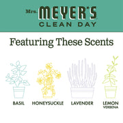Mrs. MEYER'S 16 Fl Oz (Pack of 2) / Basil / A340 Dish Soap