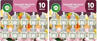 Air Wick Scented Oil Refill, Summer Delights, 10ct | For Plug-in Devices | Essential Oils | Eco Friendly | Pack of 2