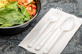 AmerCareRoyal Medium-Heavy Weight Individually Wrapped Disposable Polypropylene Plastic Teaspoons for Restaurants and Catering – Medium-Heavy Weight, Paper, White, Model P2405FW-C