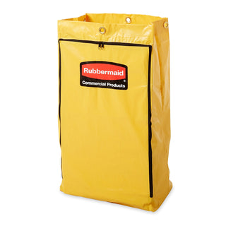 Rubbermaid FG618300 Vinyl Replacement Bag with Zipper for Cleaning Cart – 17.25" Length, 10.50" Width, 30.50" Height, Yellow