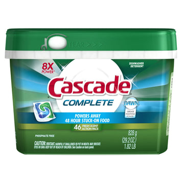 Complete ActionPacs Dishwasher Detergent Fresh Scent 46 Count by Cascade – Commercial Grade