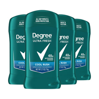 Men Ultra Fresh Antiperspirant Stick 4 Pack Cool Rush 2.7 oz by Degree – 10.8 Ounce (Pack of 1), Green, Model 079400520395