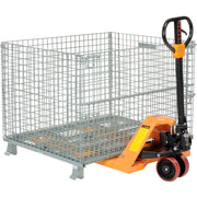 Wire Mesh Folding Open-Top Container by Global Industrial – 30.4 cubic_feet, Wire Mesh 2"x2", Gray Powder Coat Finish, Model 493395