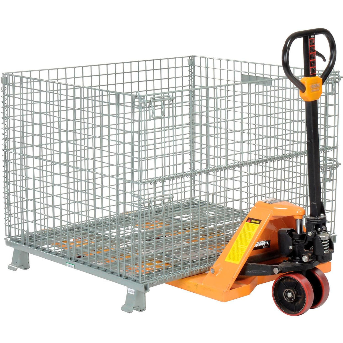 Wire Mesh Folding Open-Top Container by Global Industrial – 30.4 cubic_feet, Wire Mesh 2"x2", Gray Powder Coat Finish, Model 493395
