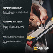 Guided Field Sharpener by WORK SHARP – One Size, Diamond and Ceramic Sharpener, Black, Model WSGFS221