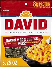DAVID Jumbo Sunflower Seeds, Bacon Mac and Cheese Flavor, 5.25 oz. (Pack of 12)