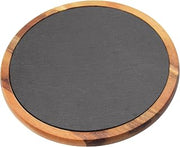 PADERNO World Cuisine Slate with Wood Base Serving Board, 11.75, Brown