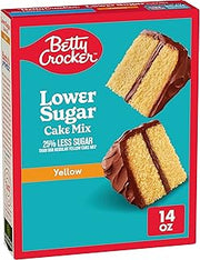 Betty Crocker Lower Sugar Cake Mix, Yellow, 14 oz