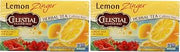 Celestial Seasonings 100% Natural Lemon Zinger Herbal Tea 20 ct (Pack of 2)