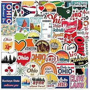 54Pcs Ohio Stickers Buckeye State Waterproof Vinyl Decals