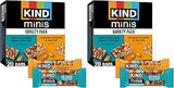 KIND Mini Snack Bars Variety Pack, Gluten Free, Low Sugar, Low Calorie Snacks, Dark Chocolate Nuts & Sea Salt, Caramel Almond & Sea Salt, 20 Count (Pack of 2)