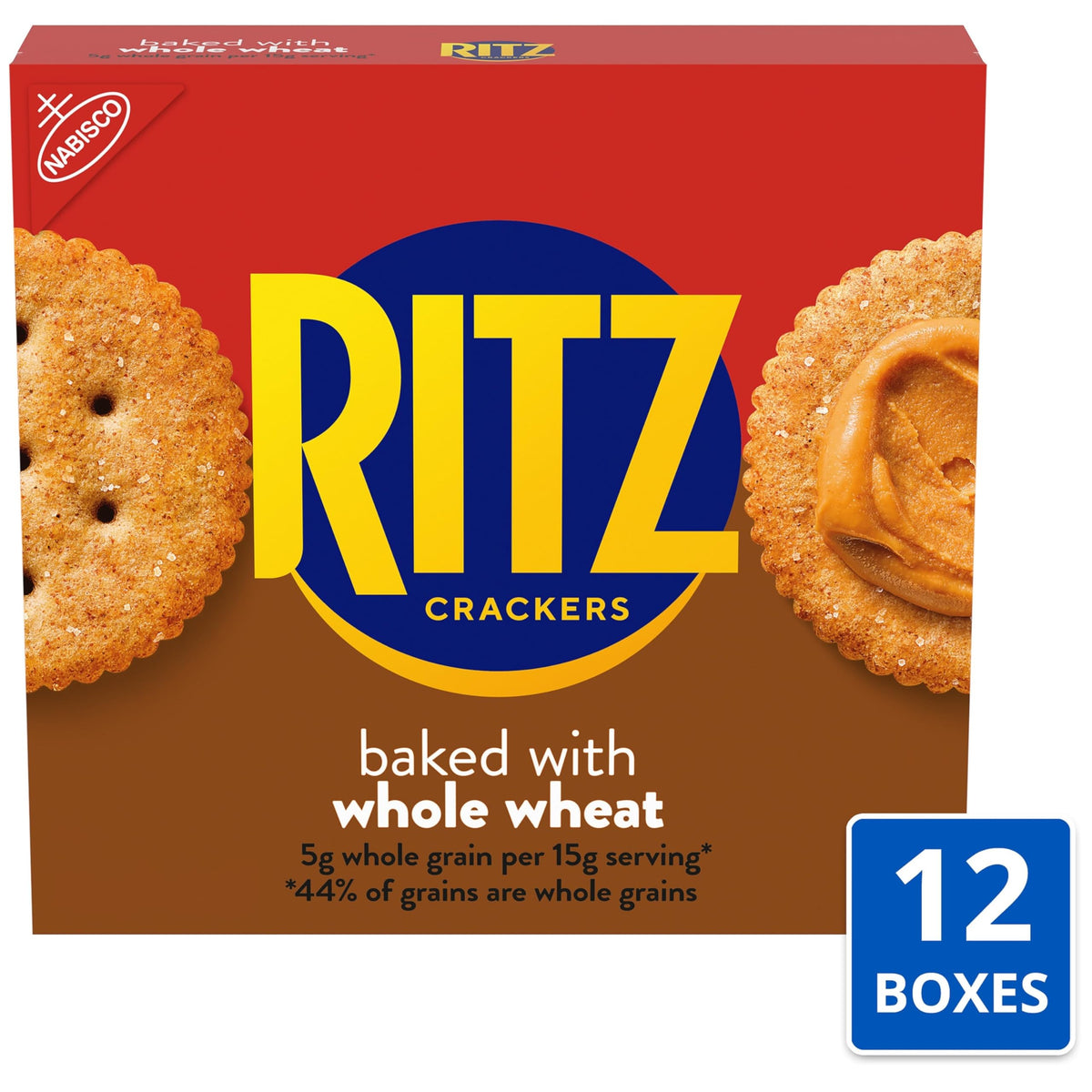 Whole Wheat Crackers by Ritz – 12.9 Ounce (Pack of 12), Pack of 12, Model 10044000031333