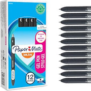Paper Mate InkJoy Gel Pens | Medium Point (0.7mm) | Black Ink | 12 Count
