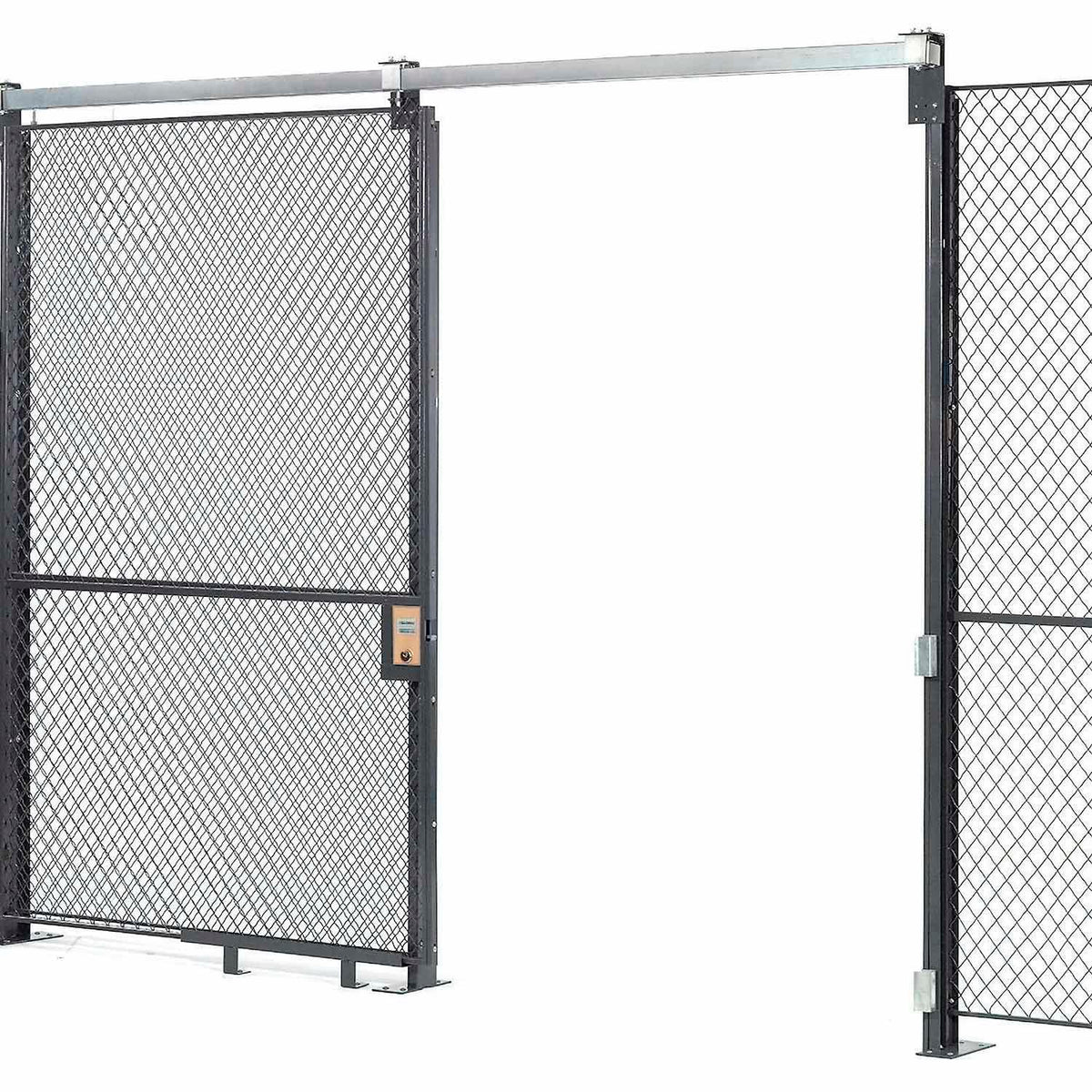 Wire Mesh Sliding Gate by Global Industrial – Steel Wire, Gray, Model 603338