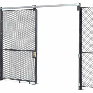 Wire Mesh Sliding Gate by Global Industrial – Steel Wire, Gray, Model 603338