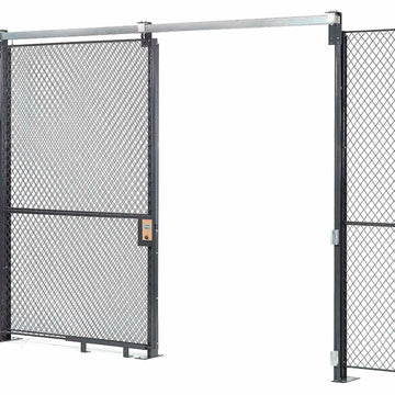 Wire Mesh Sliding Gate by Global Industrial – Steel Wire, Gray, Model 603338