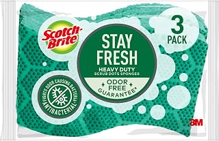 Scotch-Brite Odor Resist Heavy Duty Scrub Sponge, 3 Pack