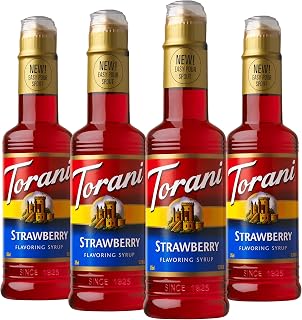 Torani Strawberry Flavored Drink Syrup, 12.7 fl oz, 4 Pack