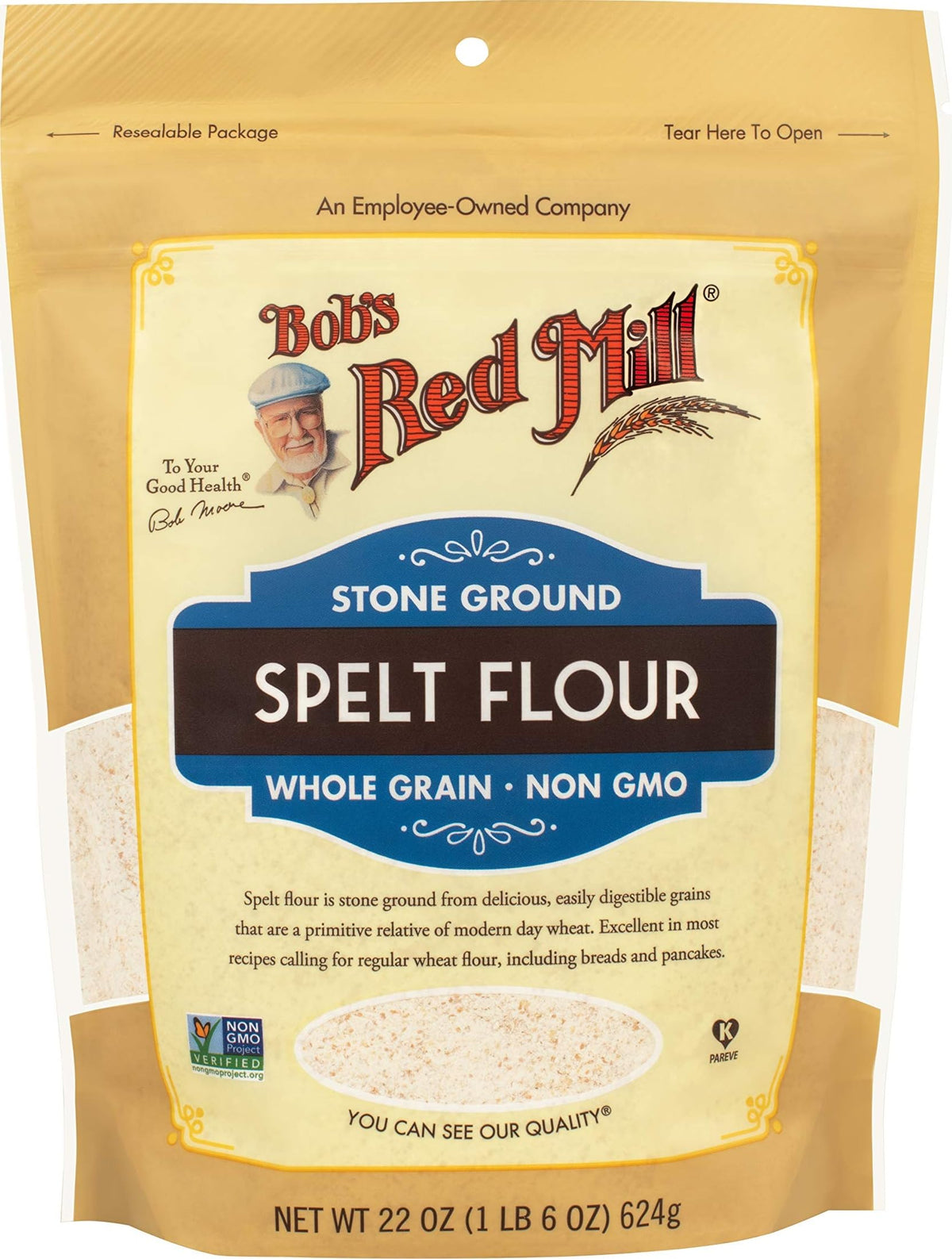 Bob's Red Mill 22 Ounce (Pack of 1) / Off-white / 1 Wheat Flours & Meals