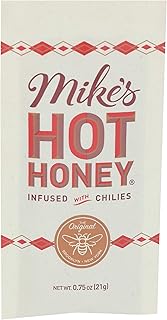 Mike's Hot Honey Single Serve Packets with a Kick Sweetness & Heat, Honey, 0.75 Oz (Pack of 100)