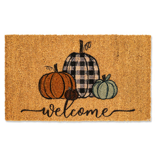 Whaline Fall Doormat, Coir Pumpkin Design, 16 x 28 Inch