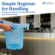 Ice Bucket by San Jamar – 6 Gallon, 13 1/4 x 16, 6.0 gallons, Plastic, Blue, Model SILD6000