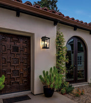 Berks Three Light Outdoor Wall Sconce Black by Lighting Design – Iron, Black, Model OD333W16BK
