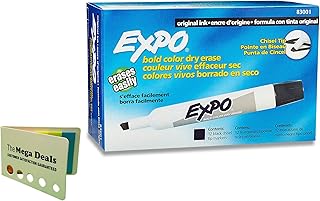 EXPO Original Dry Erase Markers, Chisel Tip, Black, 12-Count