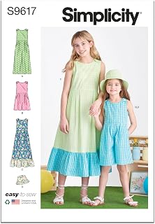 Simplicity S9617 Children's Pull-On Jumpsuit, Romper & Dress Sewing Pattern, Sizes 3-6