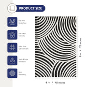 Abani 4x6 / Cream & Black / Modern Area Rugs